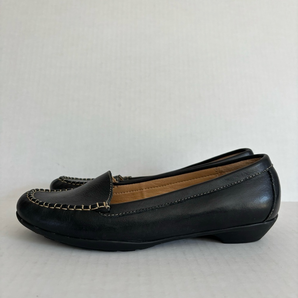 Softspots Promenade Black Leather Comfort Moccasins Women's Size 8M